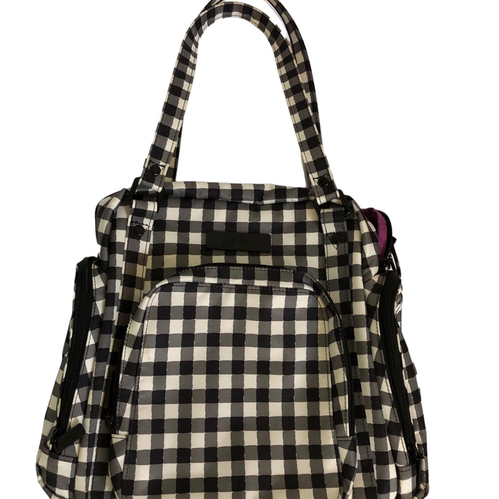 Ju-Ju-Be Black and White Gingham Baby Bag